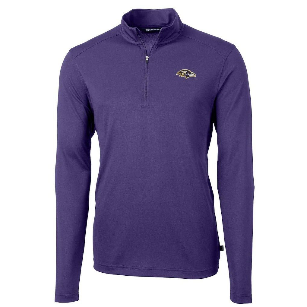 Baltimore Ravens Cutter & Buck Virtue Eco Pique Recycled Quarter-Zip Pullover Jacket | NFL On sale