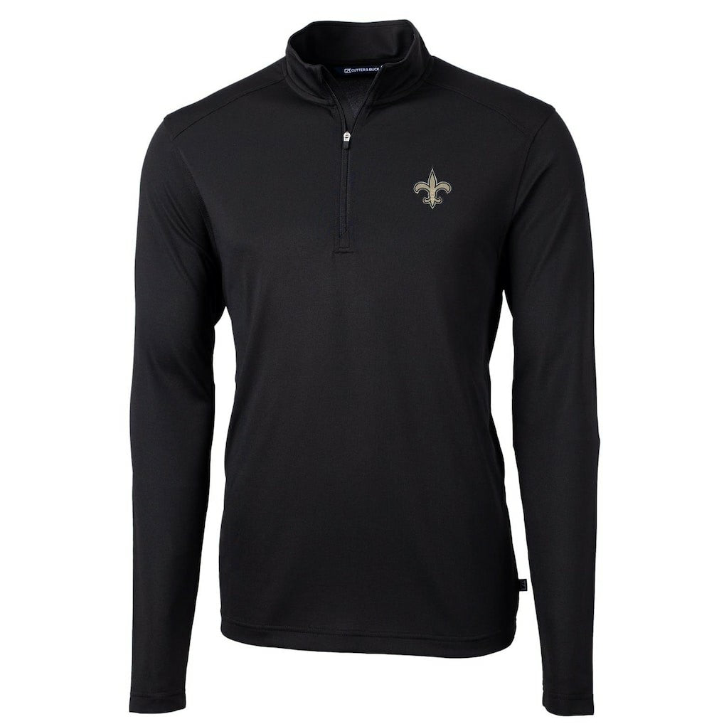 New Orleans Saints Cutter & Buck Virtue Eco Pique Recycled Quarter-Zip Pullover Jacket | NFL Sale