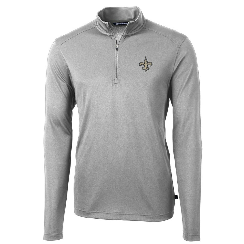 New Orleans Saints Cutter & Buck Virtue Eco Pique Recycled Quarter-Zip Pullover Jacket | NFL Sale