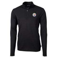 Pittsburgh Steelers Cutter & Buck Virtue Eco Pique Recycled Quarter-Zip Pullover Jacket | NFL Outlet