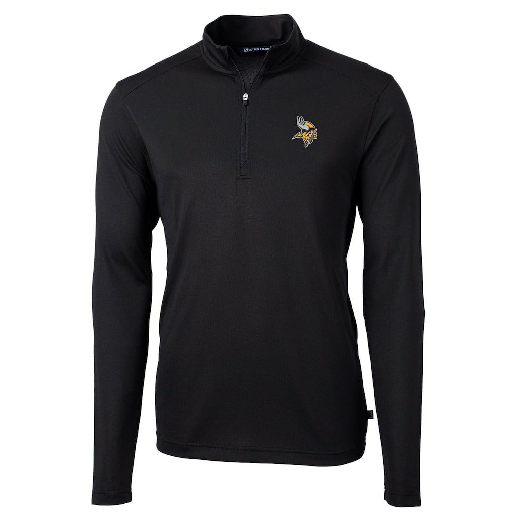 Minnesota Vikings Cutter & Buck Virtue Eco Pique Recycled Quarter-Zip Pullover Jacket | NFL Near me