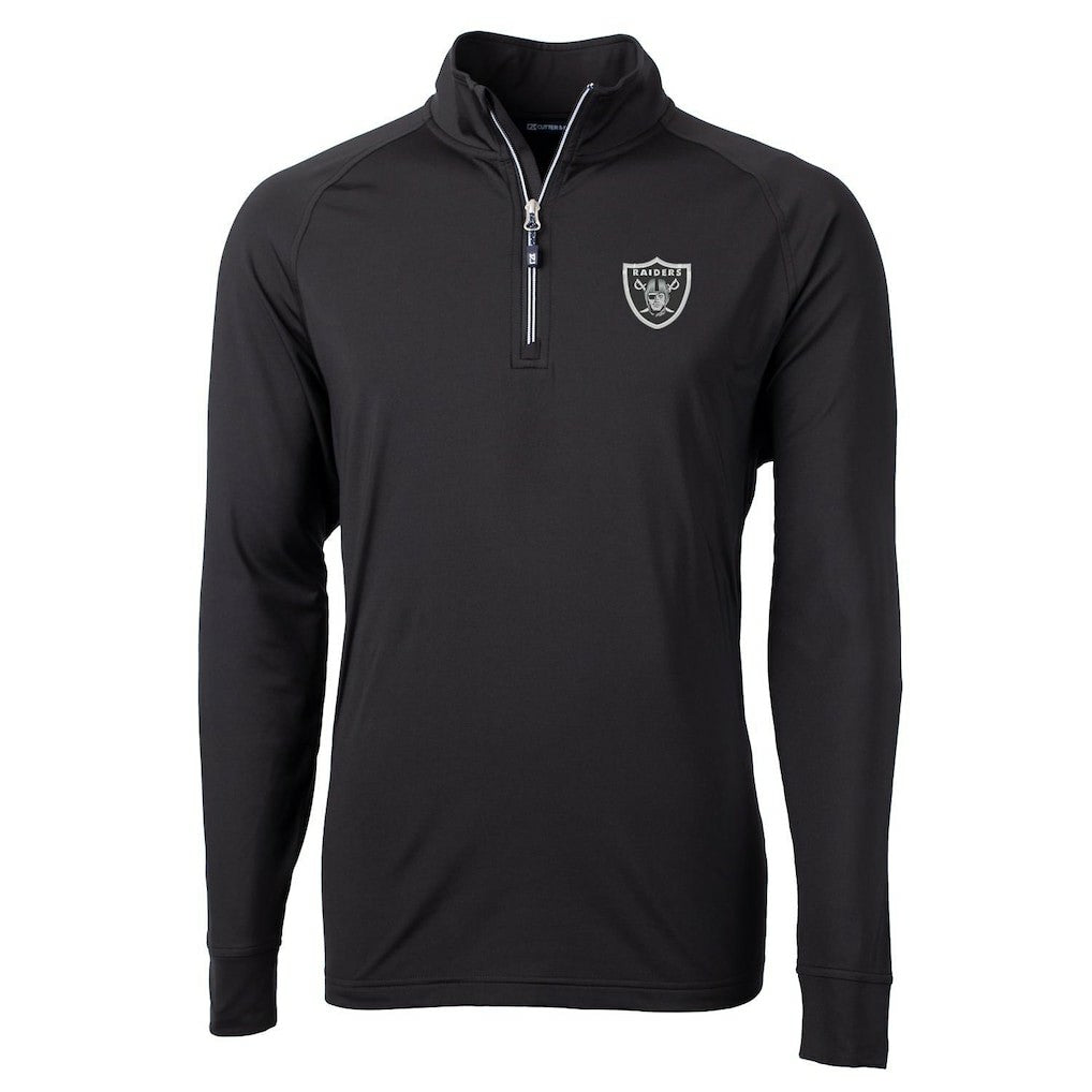 Las Vegas Raiders Cutter & Buck Big & Tall Adapt Eco Knit Quarter-Zip Pullover Jacket | NFL Online