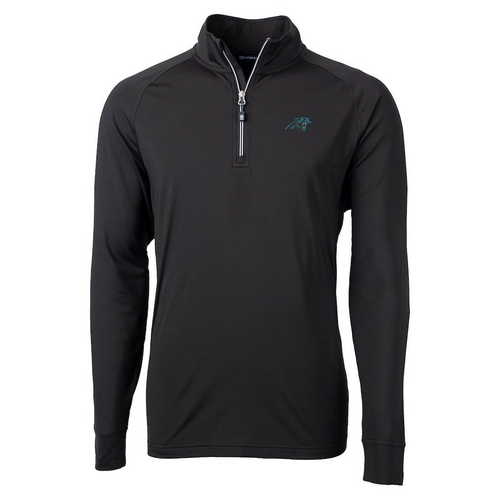 Carolina Panthers Cutter & Buck Big & Tall Adapt Eco Knit Quarter-Zip Pullover Jacket | NFL On sale