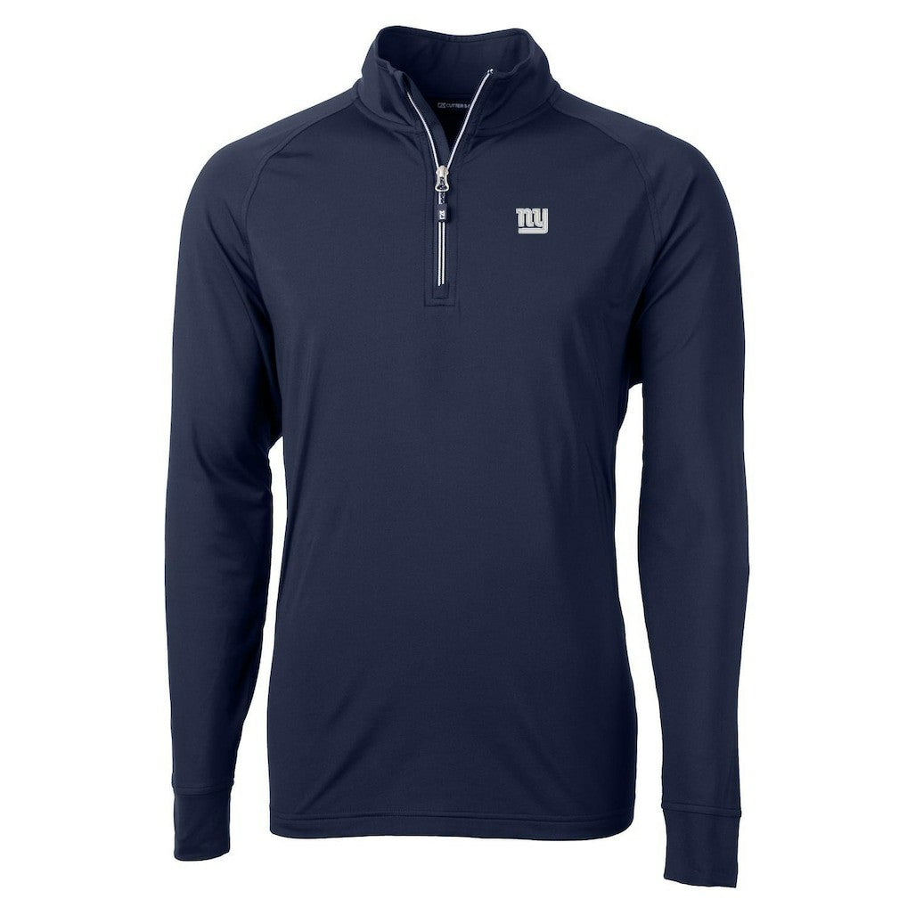 New York Giants Cutter & Buck Big & Tall Adapt Eco Knit Quarter-Zip Pullover Jacket | NFL Hot