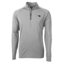 New England Patriots Cutter & Buck Big & Tall Adapt Eco Knit Quarter-Zip Pullover Jacket | NFL Sale