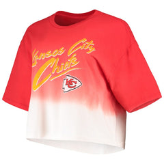 Kansas City Chiefs Patrick Mahomes  Majestic Threads Women's Dip-Dye Player Name & Number Crop Top | NFL On sale
