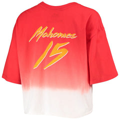 Kansas City Chiefs Patrick Mahomes  Majestic Threads Women's Dip-Dye Player Name & Number Crop Top | NFL On sale