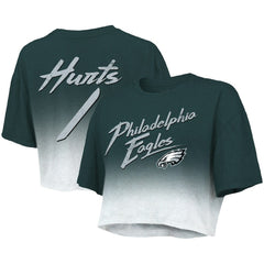 Philadelphia Eagles Jalen Hurts  Majestic Threads Women's Dip-Dye Player Name & Number Crop Top | NFL Online