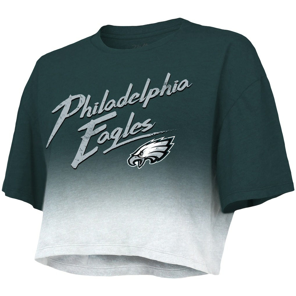 Philadelphia Eagles Jalen Hurts  Majestic Threads Women's Dip-Dye Player Name & Number Crop Top | NFL Online