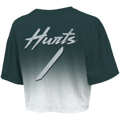 Philadelphia Eagles Jalen Hurts  Majestic Threads Women's Dip-Dye Player Name & Number Crop Top | NFL Online