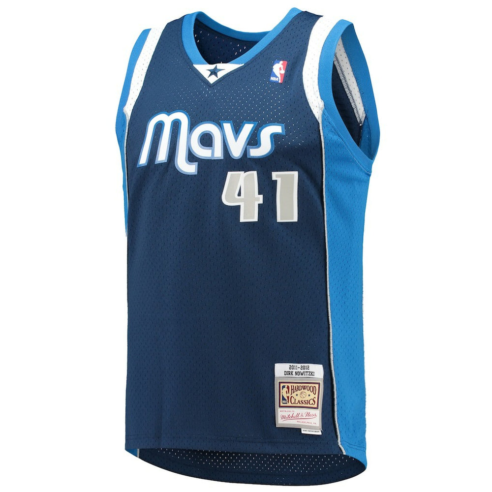 Navy Dirk Nowitzki Dallas Mavericks 2011/12 Hardwood Classics Swingman Jersey sale | NBA