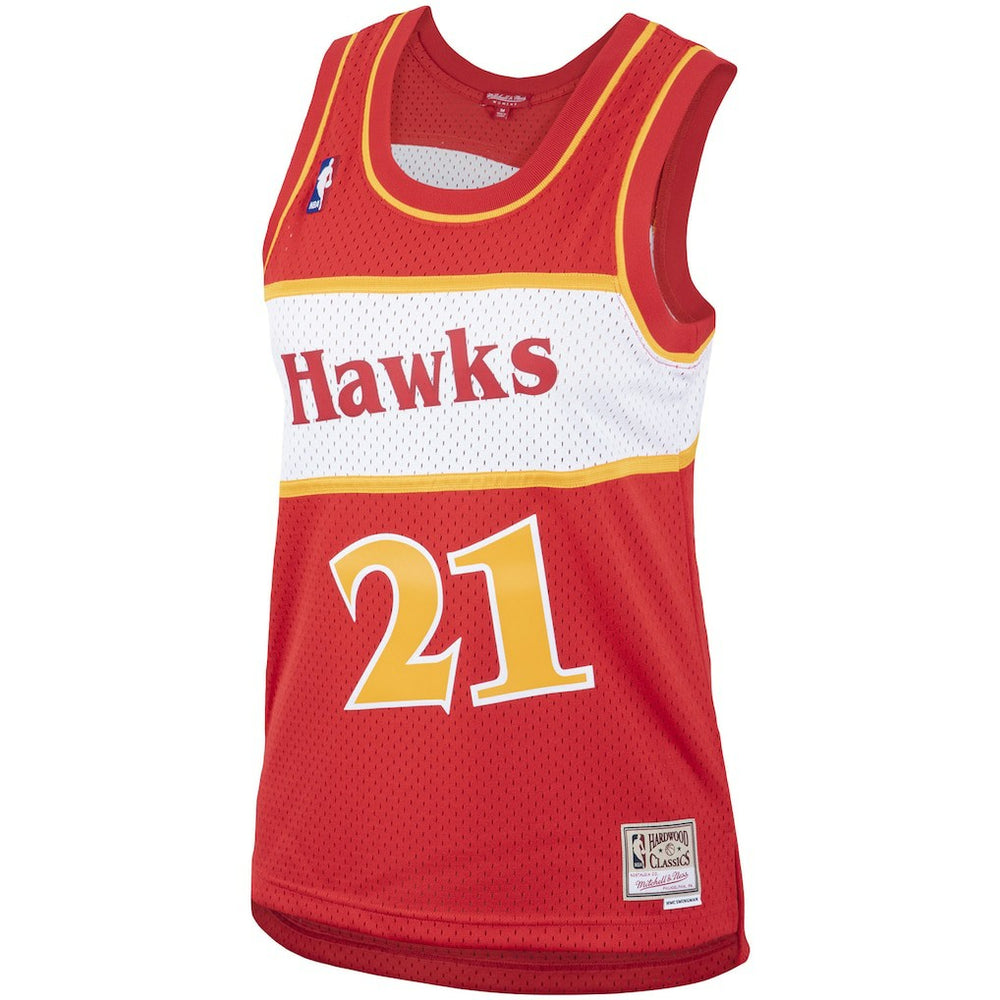 Red Dominique Wilkins Atlanta Hawks Women's Hardwood Classics Swingman Jersey | NBA