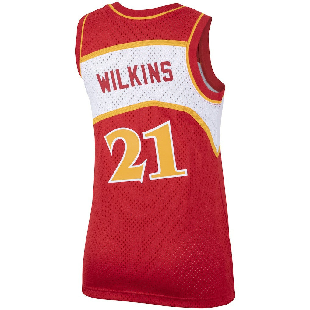 Red Dominique Wilkins Atlanta Hawks Women's Hardwood Classics Swingman Jersey | NBA