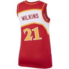 Red Dominique Wilkins Atlanta Hawks Women's Hardwood Classics Swingman Jersey | NBA