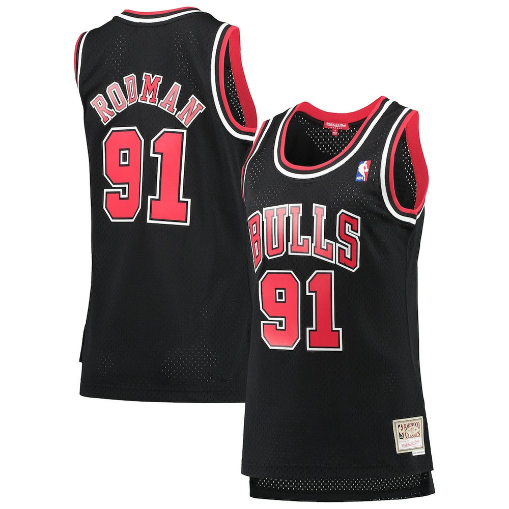 Black Dennis Rodman Chicago Bulls Women's Hardwood Classics Swingman Jersey sale | NBA