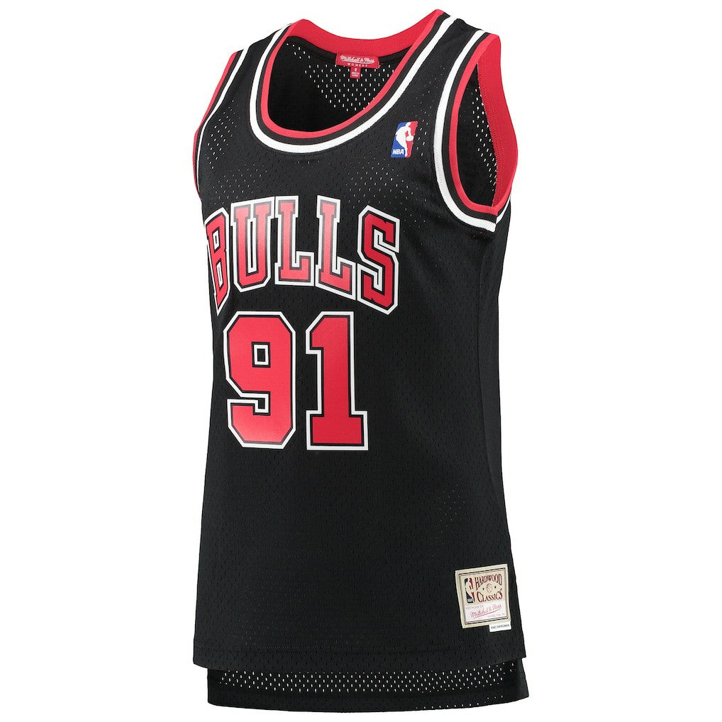 Black Dennis Rodman Chicago Bulls Women's Hardwood Classics Swingman Jersey sale | NBA