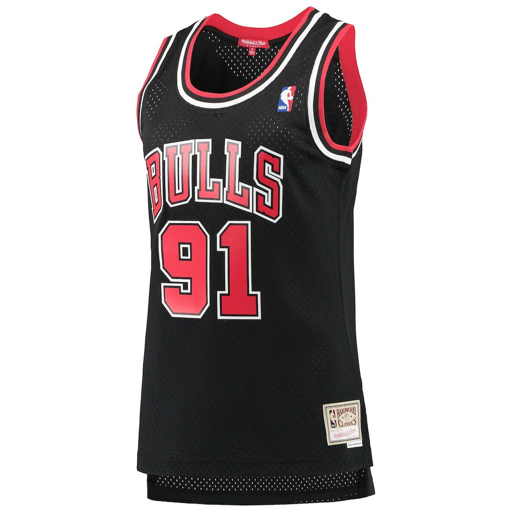 Black Dennis Rodman Chicago Bulls Women's Hardwood Classics Swingman Jersey sale | NBA