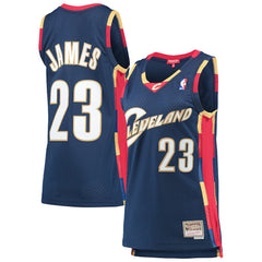 Navy LeBron James Cleveland Cavaliers Women's Hardwood Classics Swingman Jersey sale | NBA