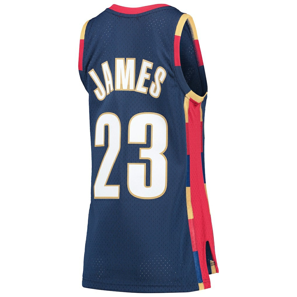 Navy LeBron James Cleveland Cavaliers Women's Hardwood Classics Swingman Jersey sale | NBA