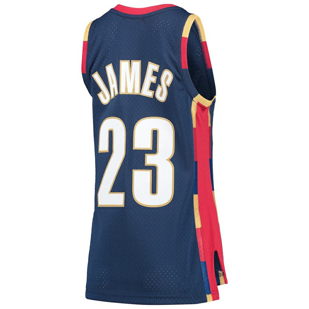 Navy LeBron James Cleveland Cavaliers Women's Hardwood Classics Swingman Jersey sale | NBA