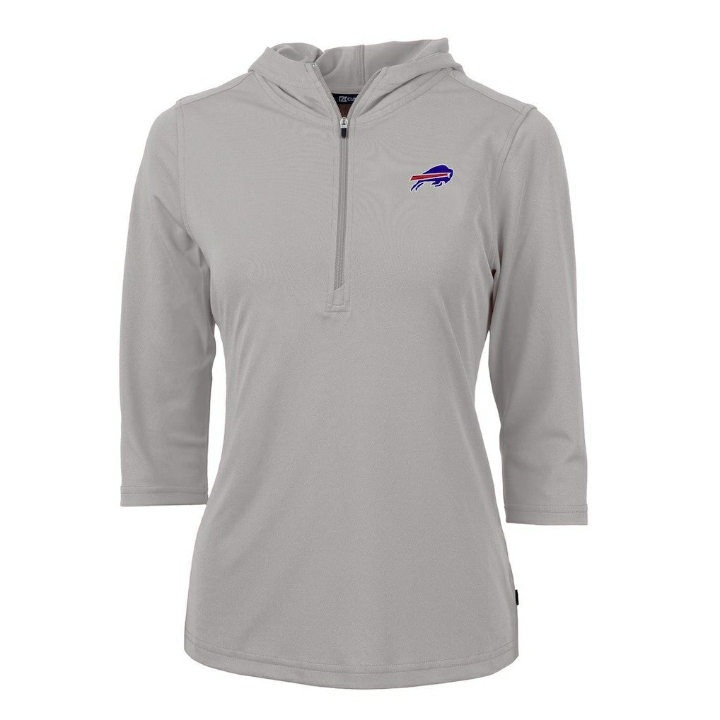 Buffalo Bills Cutter & Buck Women's Virtue Eco Pique Half-Zip 3/4 Sleeve Pullover Hoodie | NFL Near me
