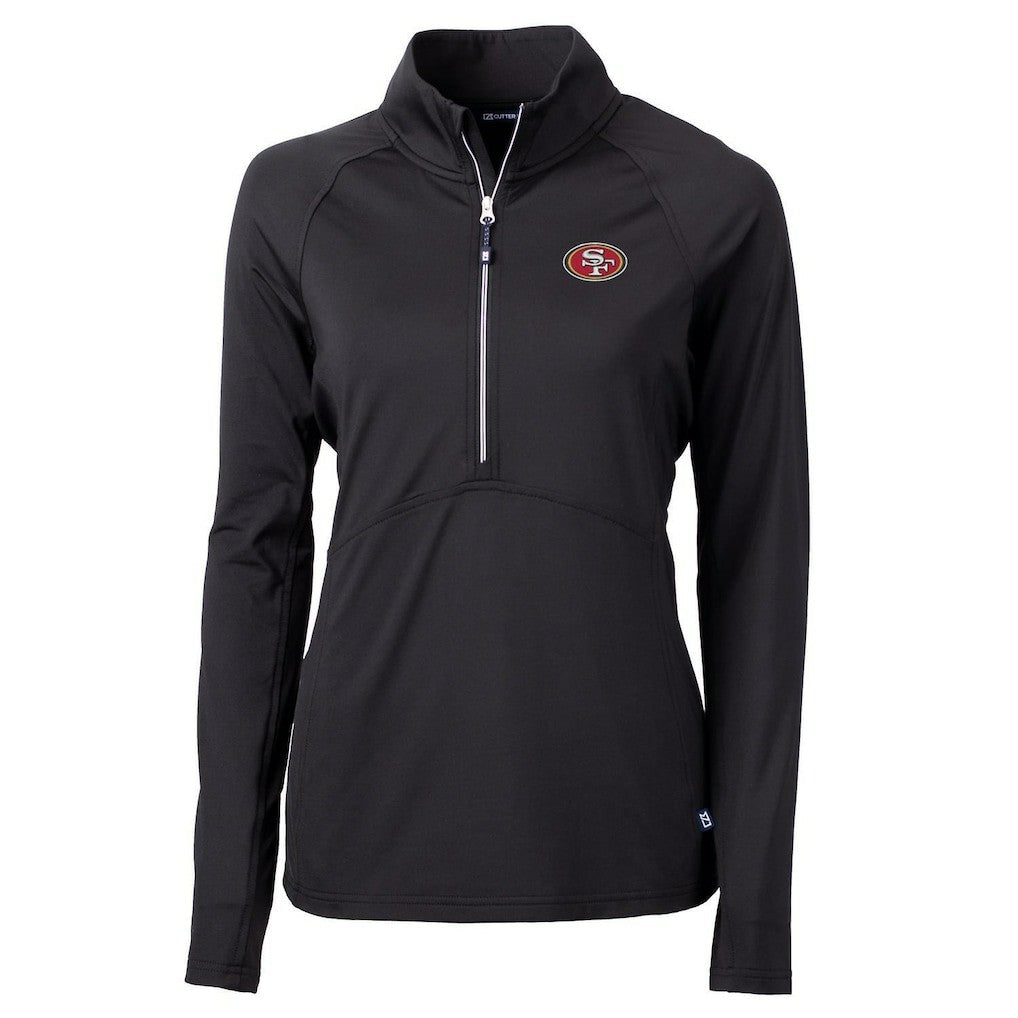 San Francisco 49ers Cutter & Buck Women's Adapt Eco Knit Half-Zip Pullover Jacket | NFL US