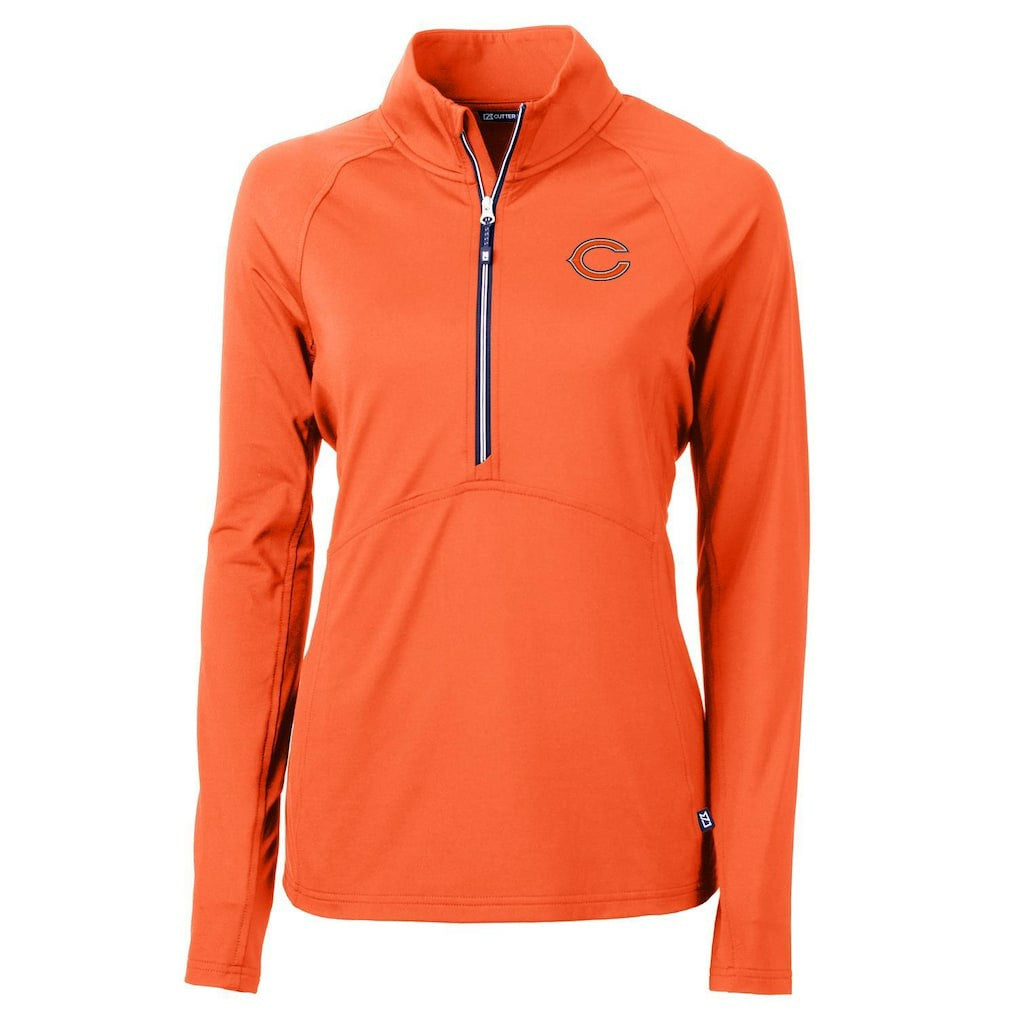 Chicago Bears Cutter & Buck Women's Adapt Eco Knit Half-Zip Pullover Jacket | NFL Outlet