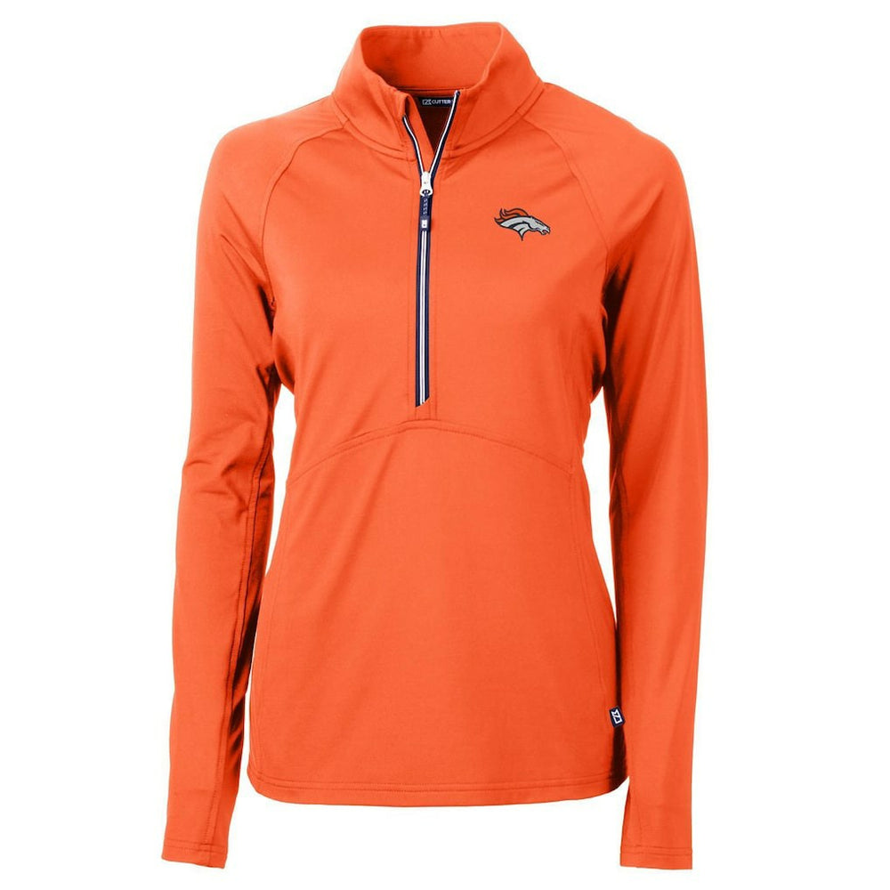 Denver Broncos Cutter & Buck Women's Adapt Eco Knit Half-Zip Pullover Jacket | NFL Hot