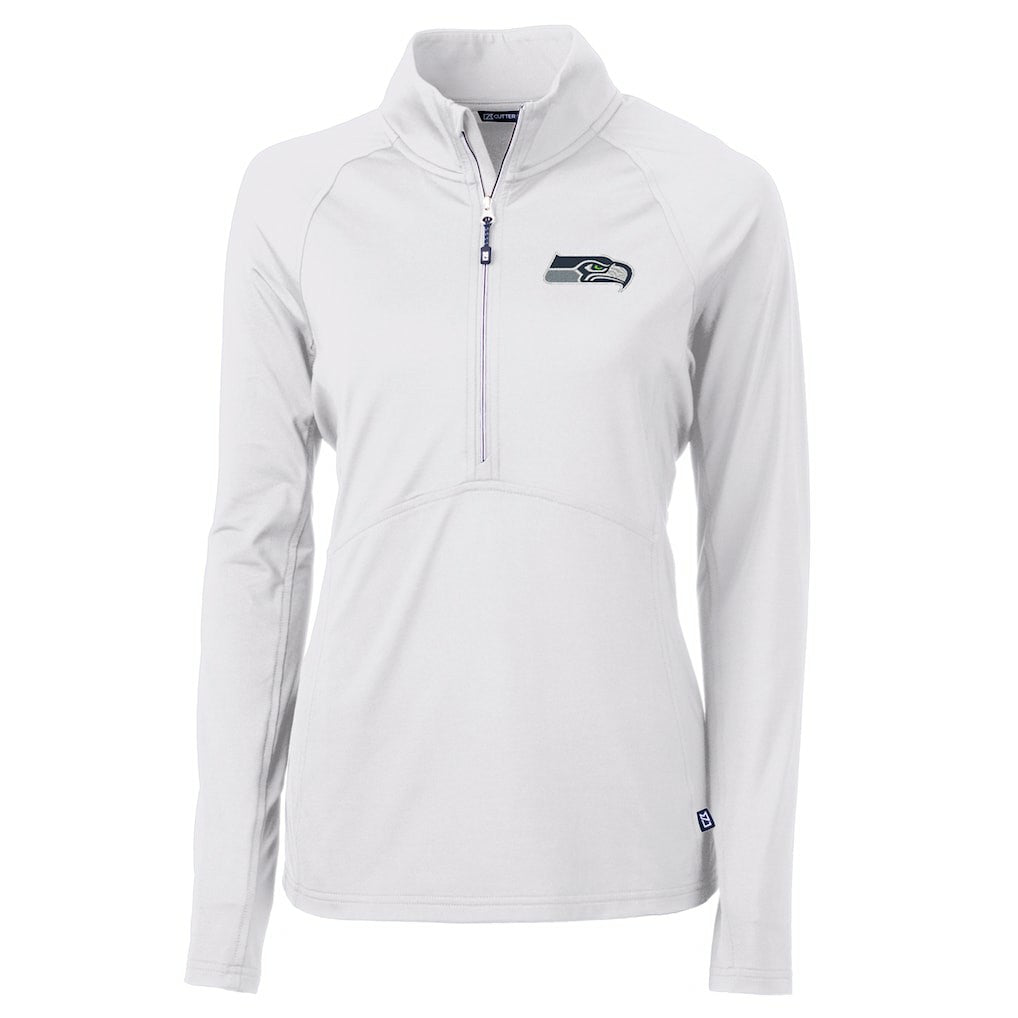Seattle Seahawks Cutter & Buck Women's Adapt Eco Knit Half-Zip Pullover Jacket | NFL US