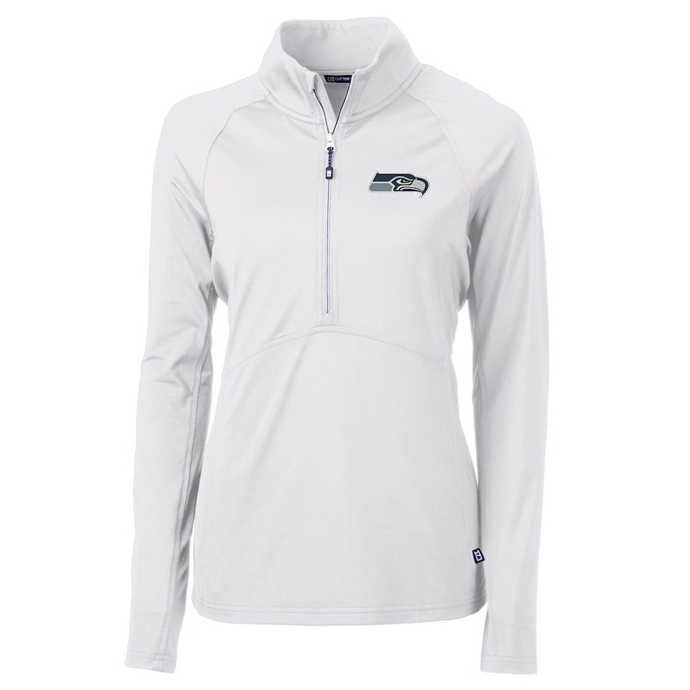 Seattle Seahawks Cutter & Buck Women's Adapt Eco Knit Half-Zip Pullover Jacket | NFL US
