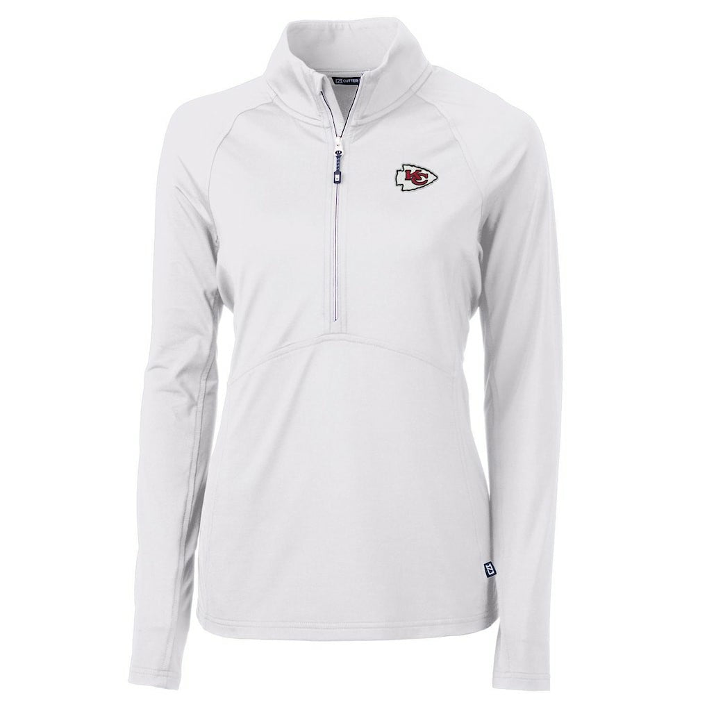 Kansas City Chiefs Cutter & Buck Women's Adapt Eco Knit Half-Zip Pullover Jacket | NFL Online