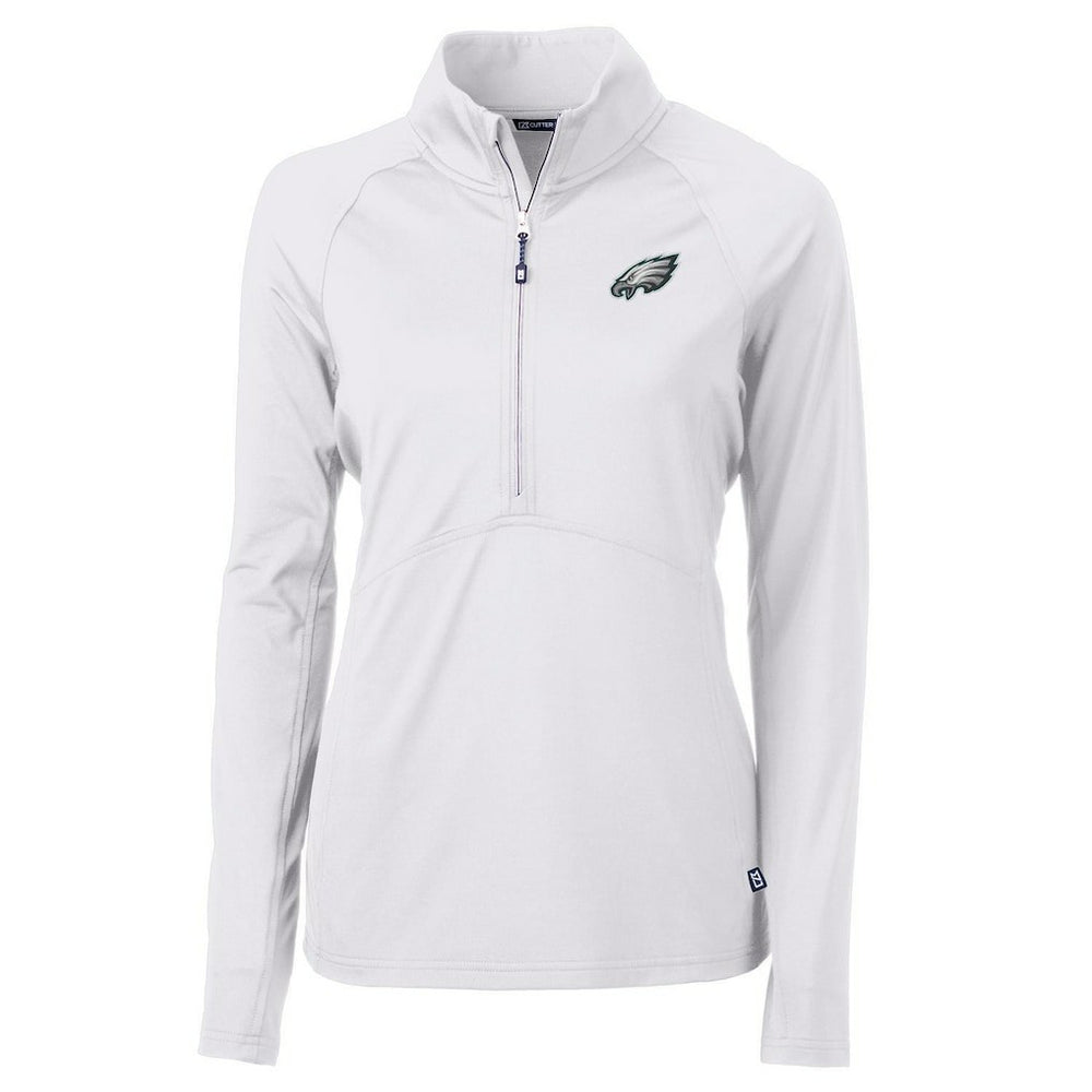 Philadelphia Eagles Cutter & Buck Women's Adapt Eco Knit Half-Zip Pullover Jacket | NFL New