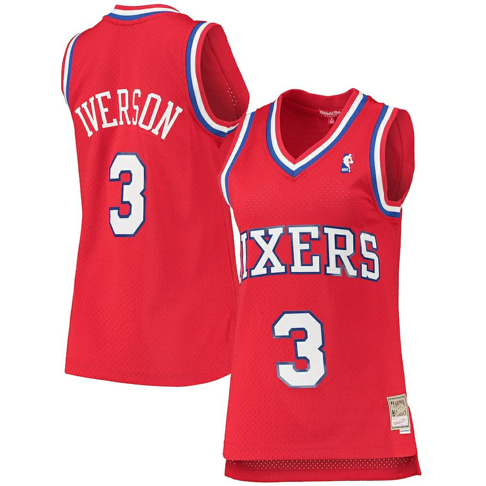Red Allen Iverson Philadelphia 76ers Women's 2002/03 Hardwood Classics Swingman Jersey | NBA