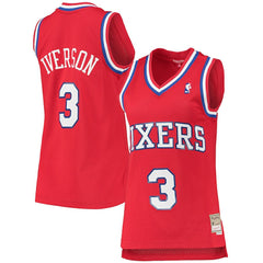 Red Allen Iverson Philadelphia 76ers Women's 2002/03 Hardwood Classics Swingman Jersey | NBA