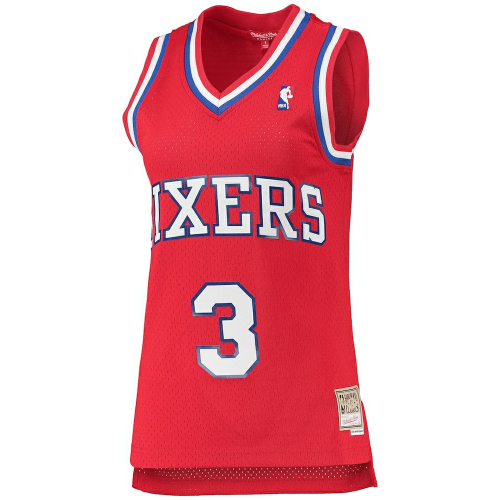 Red Allen Iverson Philadelphia 76ers Women's 2002/03 Hardwood Classics Swingman Jersey | NBA
