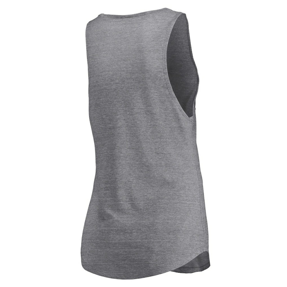 Heathered Gray Dallas Mavericks Women's Quality Time Open Scoop Neck Tri-Blend Tank Top sale | NBA