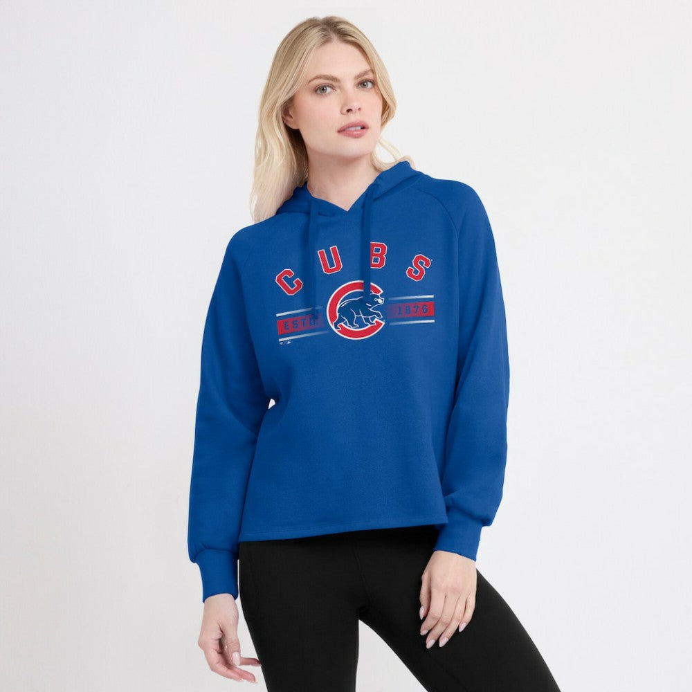 Chicago Cubs Fanatics Women's Perfect Play Raglan Pullover Hoodie - MLB Hoodies