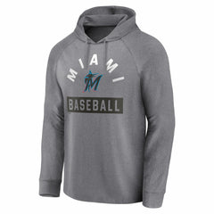 Miami Marlins Fanatics No Time Off Raglan Pullover Hoodie - MLB Hoodies