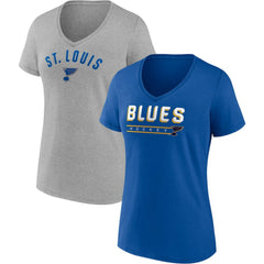 St. Louis Blues Fanatics Women's Parent 2-Pack V-Neck T-Shirt Set -  NHL T-shirts