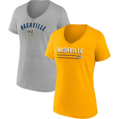 Nashville Predators Fanatics Women's 2-Pack V-Neck T-Shirt Set -  NHL T-shirts