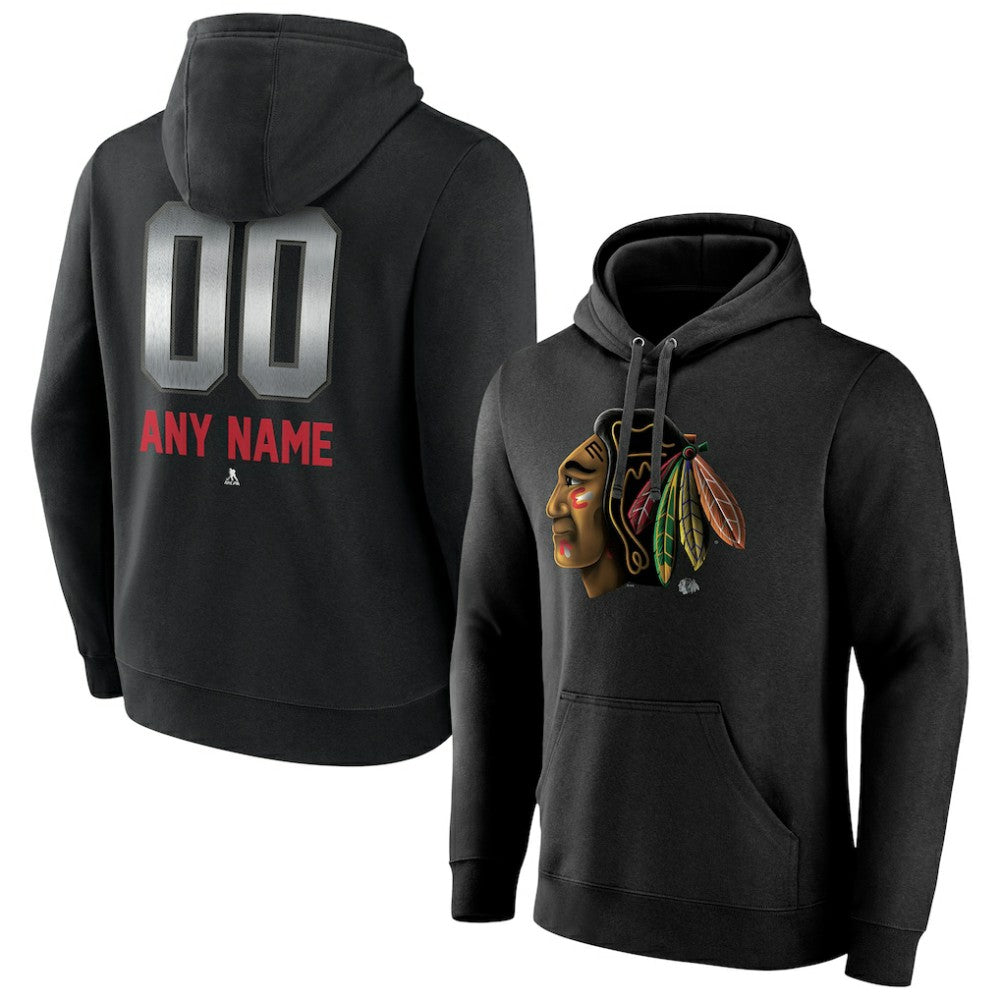 Chicago Blackhawks Personalized Midnight Mascot Logo Pullover Hoodie -  NHL Hoodies