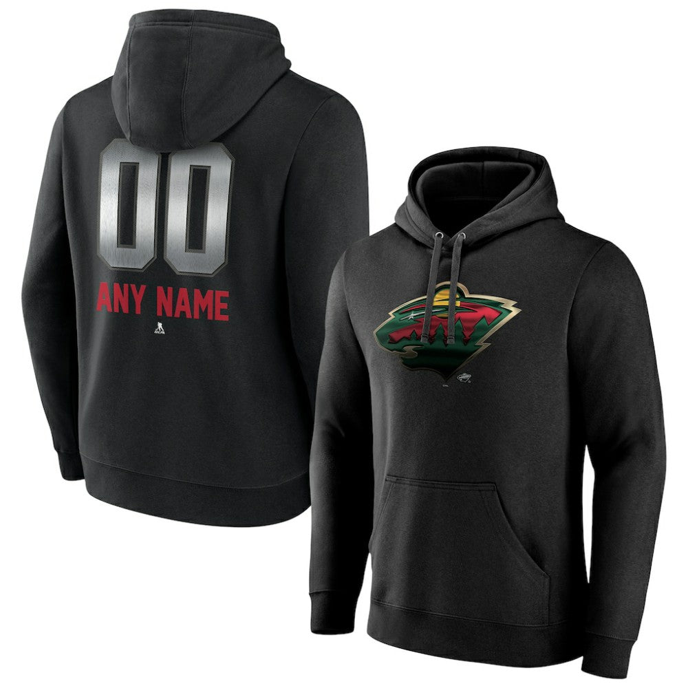 Minnesota Wild Personalized Midnight Mascot Logo Pullover Hoodie -  NHL Hoodies