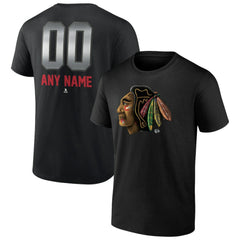 Chicago Blackhawks Personalized Midnight Mascot Logo T-Shirt -  NHL T-shirts