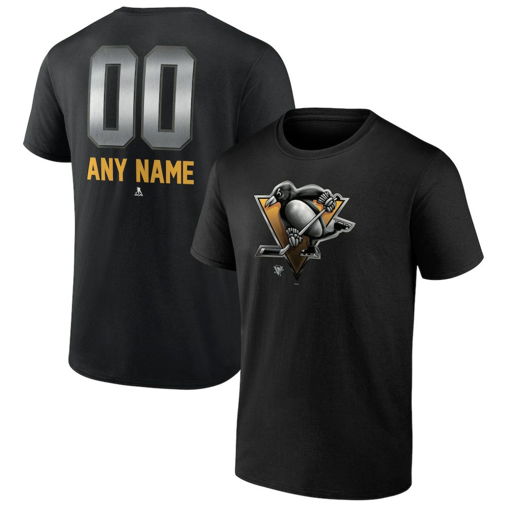 Pittsburgh Penguins Personalized Midnight Mascot Logo T-Shirt -  NHL T-shirts