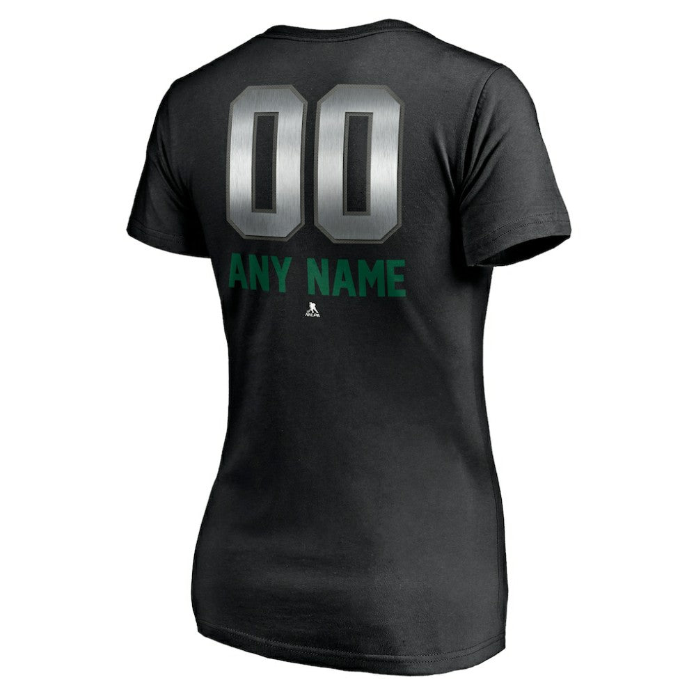 Dallas Stars Women's Personalized Midnight Mascot Logo V-Neck T-Shirt -  NHL T-shirts