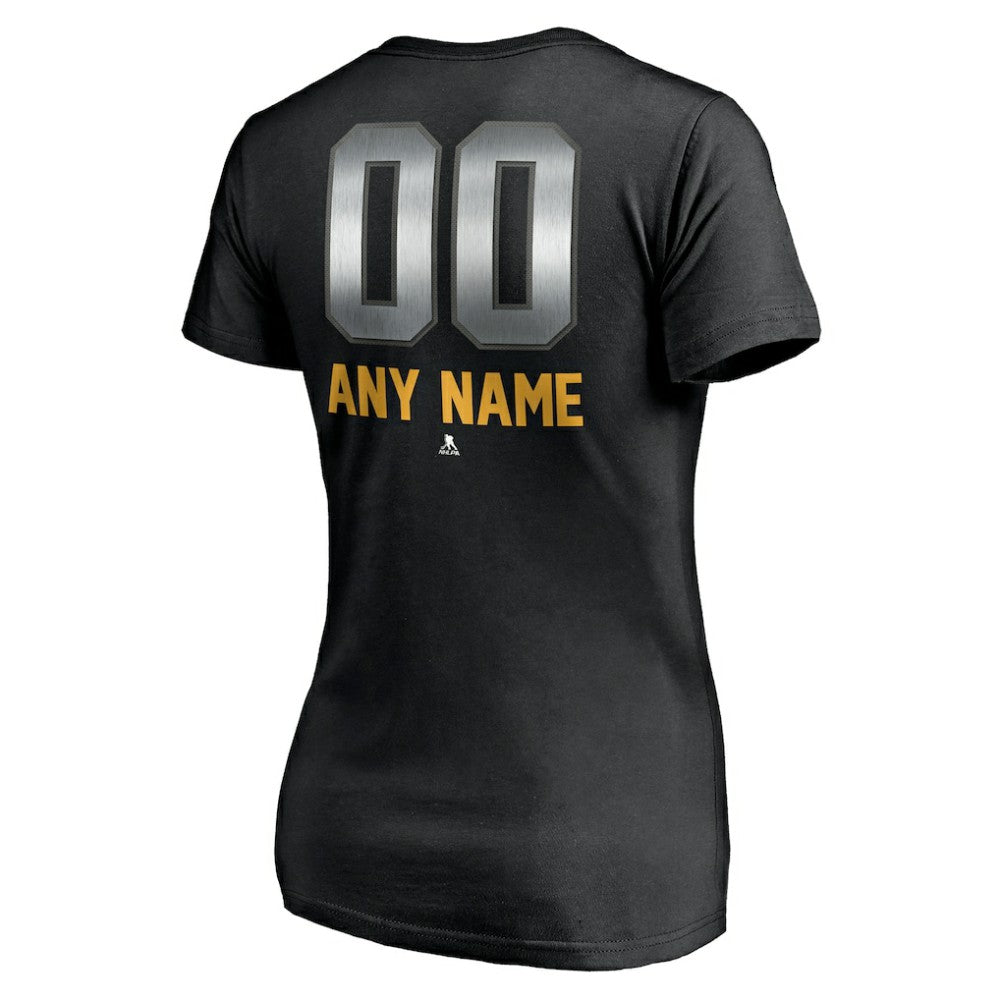 Pittsburgh Penguins Women's Personalized Midnight Mascot Logo V-Neck T-Shirt -  NHL T-shirts