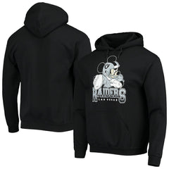 Las Vegas Raiders Junk Food Disney Mickey Quarterback Pullover Hoodie | NFL On sale