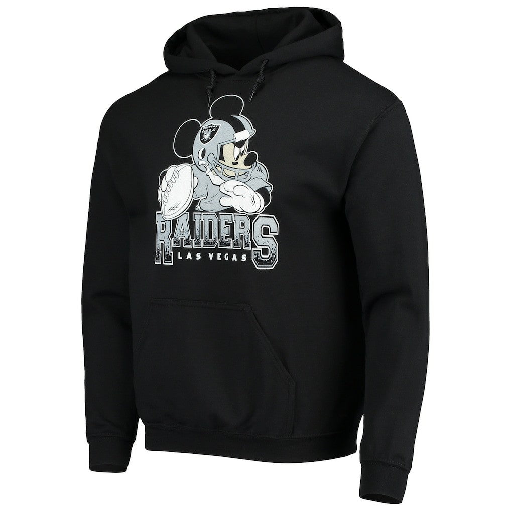 Las Vegas Raiders Junk Food Disney Mickey Quarterback Pullover Hoodie | NFL On sale