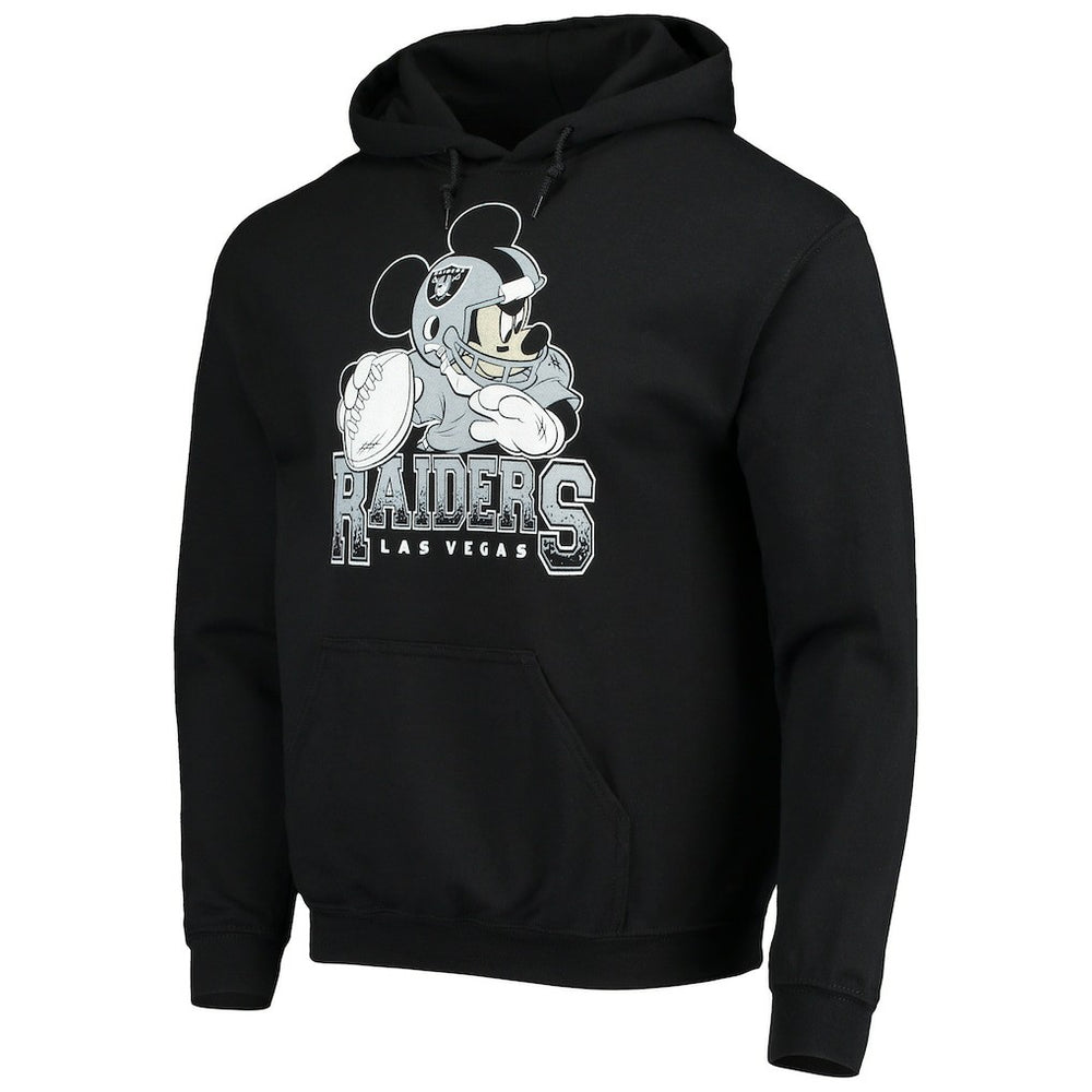 Las Vegas Raiders Junk Food Disney Mickey Quarterback Pullover Hoodie | NFL On sale