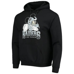 Las Vegas Raiders Junk Food Disney Mickey Quarterback Pullover Hoodie | NFL On sale